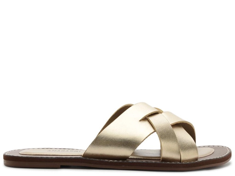 SANDALIA DE CUERO MUJER ANACAPRI MILLIE DORADO - 1