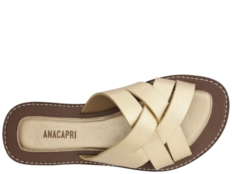 SANDALIA DE CUERO MUJER ANACAPRI MILLIE DORADO - 2