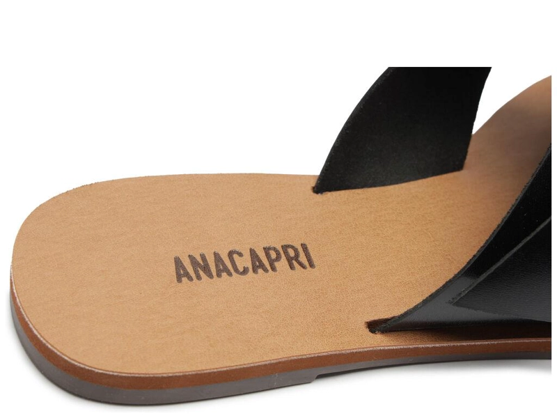 SANDALIA DE CUERO MUJER ANACAPRI LUPE NEGRO - 5