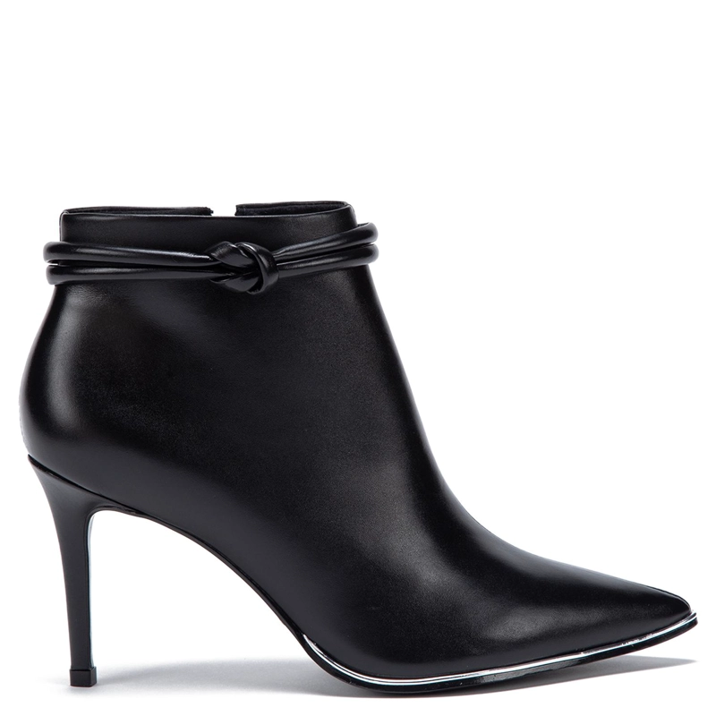 BOTIN DE CUERO MUJER GACEL NEGRO RANIA - 1