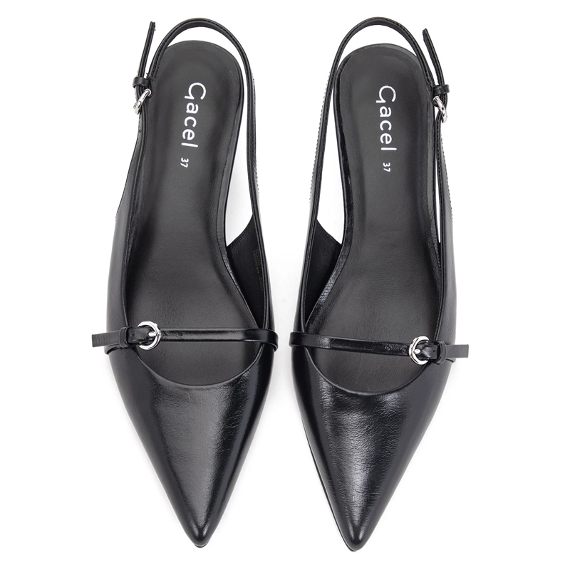 ZAPATO DE CUERO MUJER GACEL NEGRO TINI - 4
