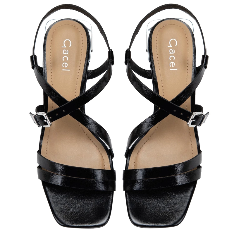 SANDALIA DE CUERO MUJER GACEL NEGRO PHILIPA - 4