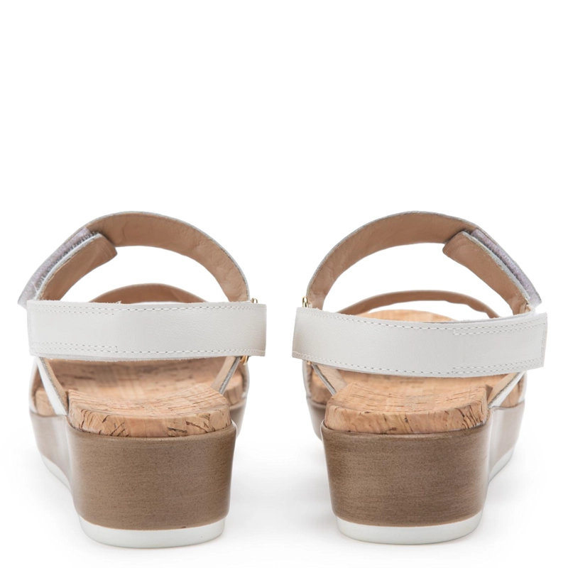 SANDALIA DE CUERO MUJER GACEL BLANCO MERYL - 5