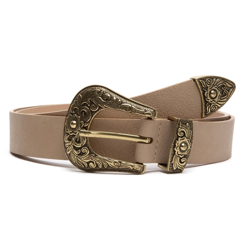 CINTURON MUJER GACEL TAUPE ANCHO 30MM - 1