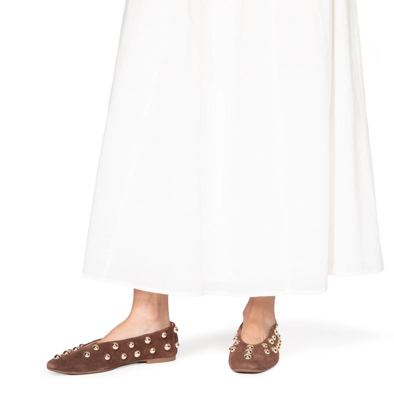 BALLERINA DE CUERO MUJER GACEL CHOCOLATE ABI - 2