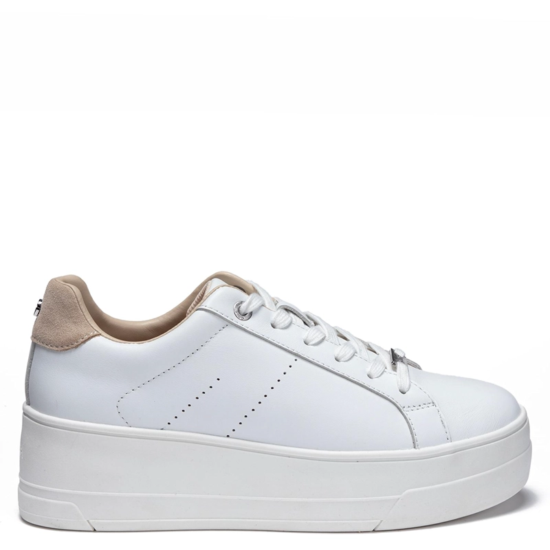 ZAPATILLA DE CUERO MUJER GACEL BLANCO ROSI - 1