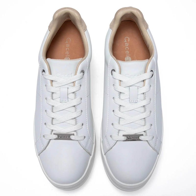 ZAPATILLA DE CUERO MUJER GACEL BLANCO ROSI - 4