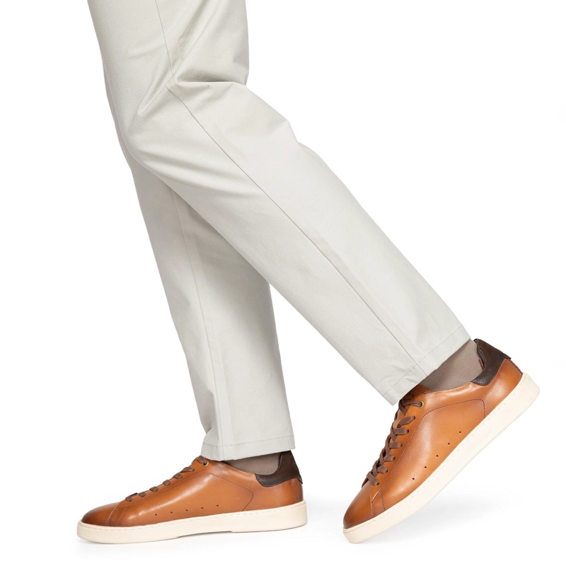ZAPATILLA DE CUERO HOMBRE GUANTE CAMEL SOHO - 2
