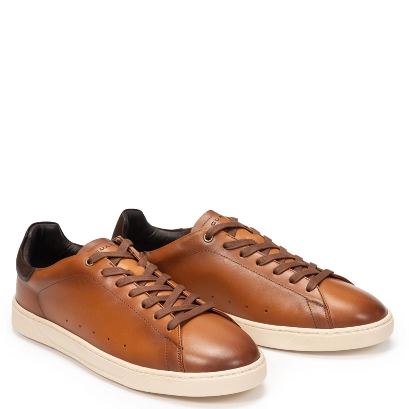 ZAPATILLA DE CUERO HOMBRE GUANTE CAMEL SOHO - 4