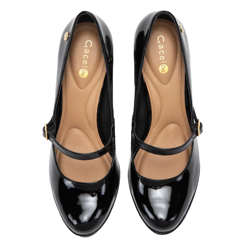 ZAPATO DE CUERO MUJER GACEL NEGRO LUCY - 4