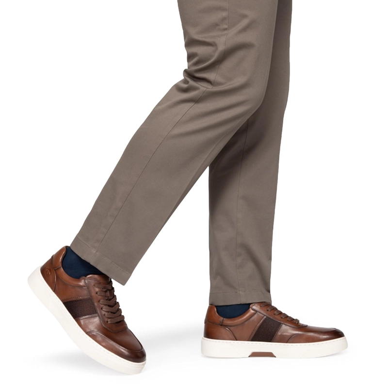 ZAPATILLA DE CUERO HOMBRE GUANTE CHOCOLATE CHIPRE - 2