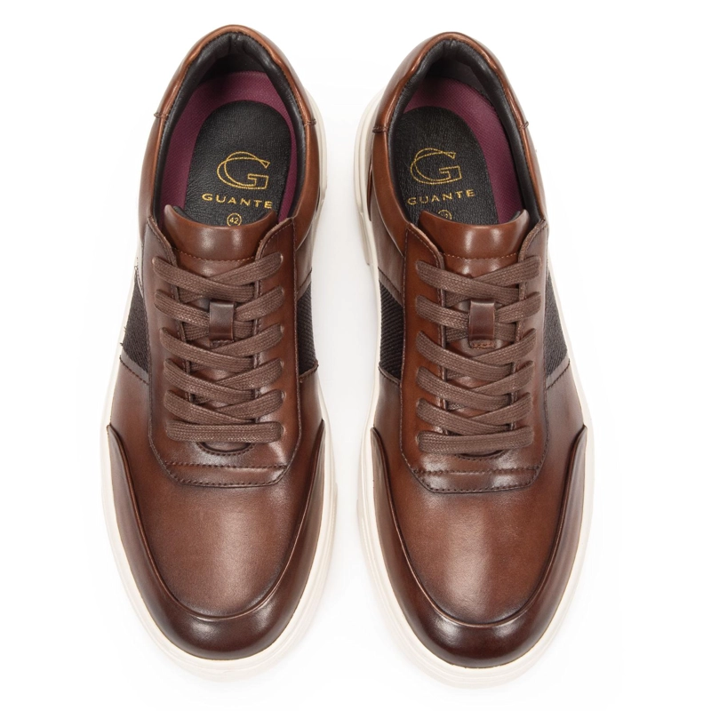 ZAPATILLA DE CUERO HOMBRE GUANTE CHOCOLATE CHIPRE - 3