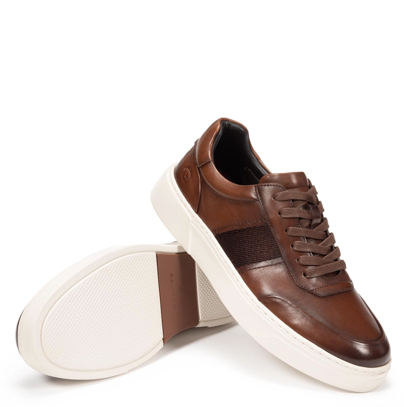 ZAPATILLA DE CUERO HOMBRE GUANTE CHOCOLATE CHIPRE - 5