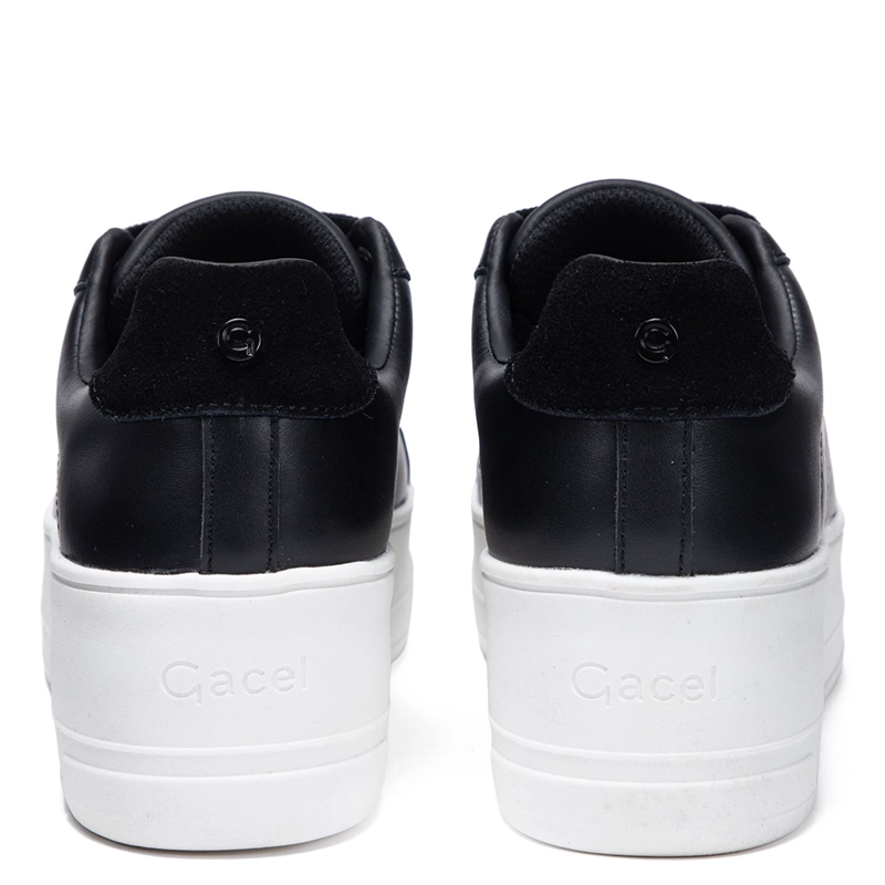 ZAPATILLA DE CUERO MUJER GACEL NEGRO ROSI - 5