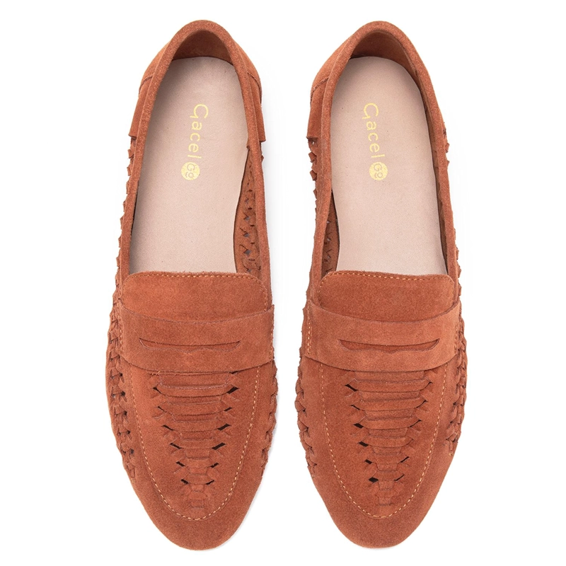 MOCASIN DE CUERO MUJER GACEL TERRACOTA ELODIE - 4