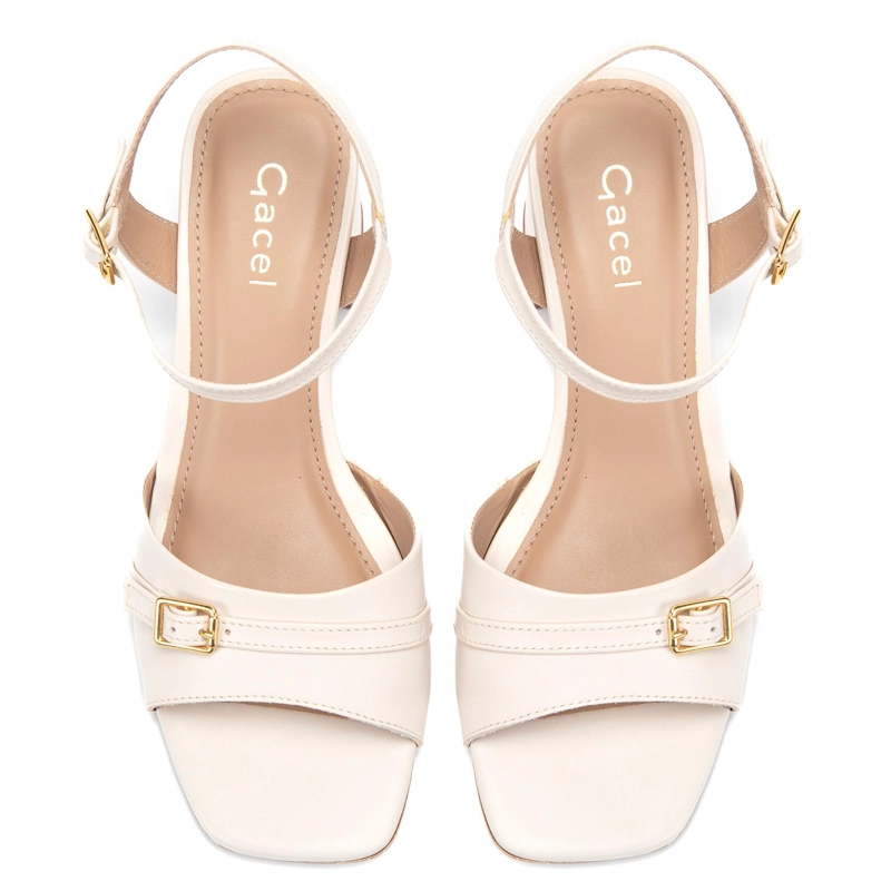 SANDALIA DE CUERO MUJER GACEL CRUDO GINGER - 3