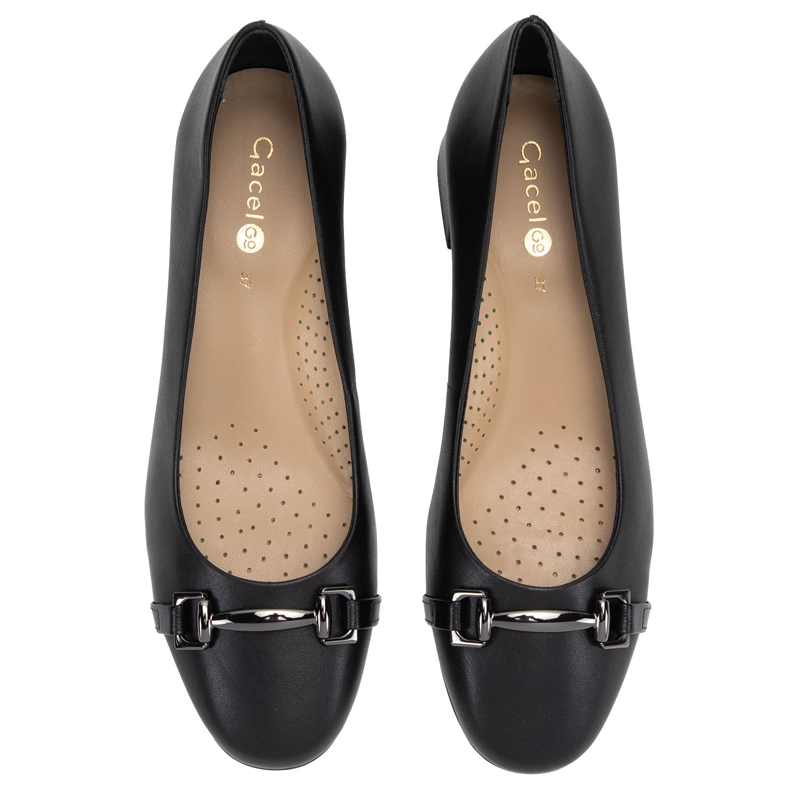 ZAPATO DE CUERO MUJER GACEL NEGRO ELLI - 4