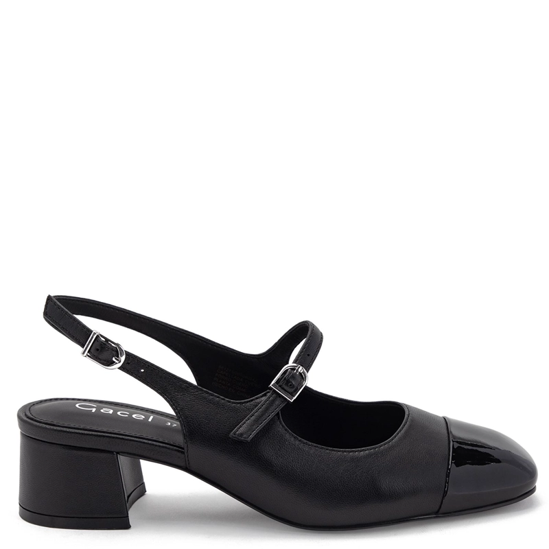ZAPATO DE CUERO MUJER GACEL NEGRO KOKO - 1
