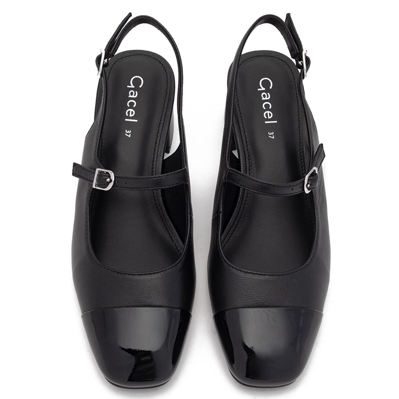 ZAPATO DE CUERO MUJER GACEL NEGRO KOKO - 4
