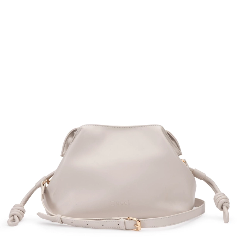CARTERA MUJER GACEL OFF WHITE BANDOLERA GRANDE - 1