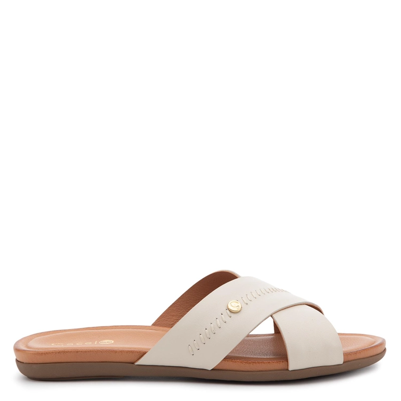 SANDALIA DE CUERO MUJER GACEL CRUDO FI - 1