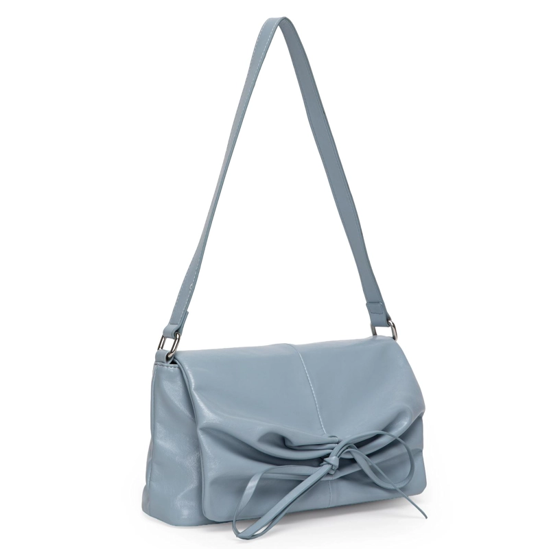 CARTERA MUJER GACEL CELESTE RETRO CON TAPA - 2