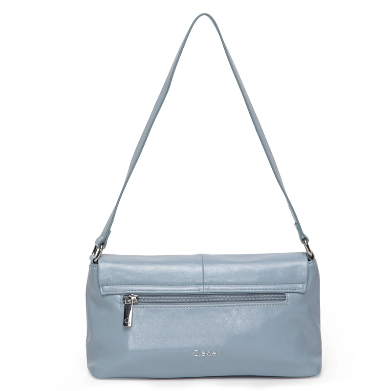 CARTERA MUJER GACEL CELESTE RETRO CON TAPA - 3