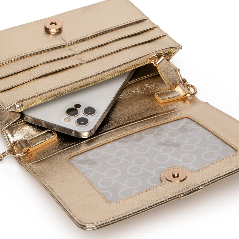 CARTERA MUJER GACEL DORADO CLUTCH - 5