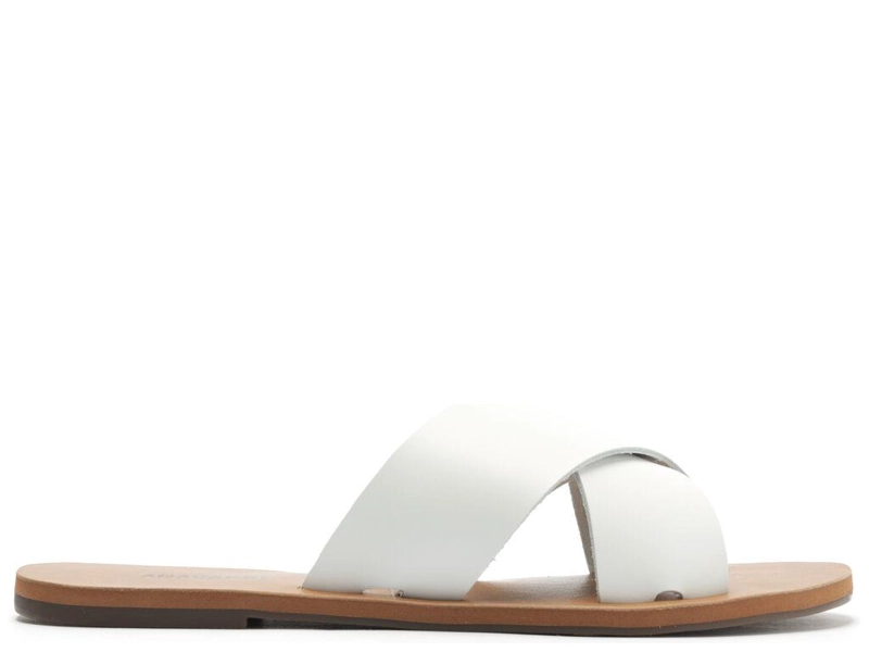 SANDALIA DE CUERO MUJER ANACAPRI ALBA BLANCO - 1