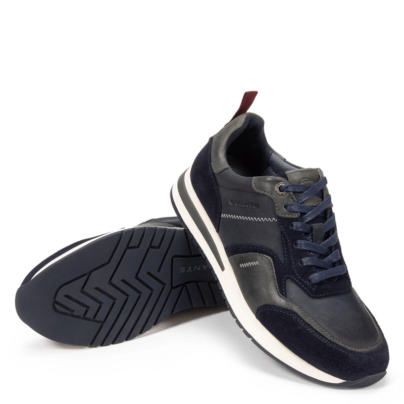 ZAPATILLA DE CUERO HOMBRE GUANTE MARINO PEKIN - 5