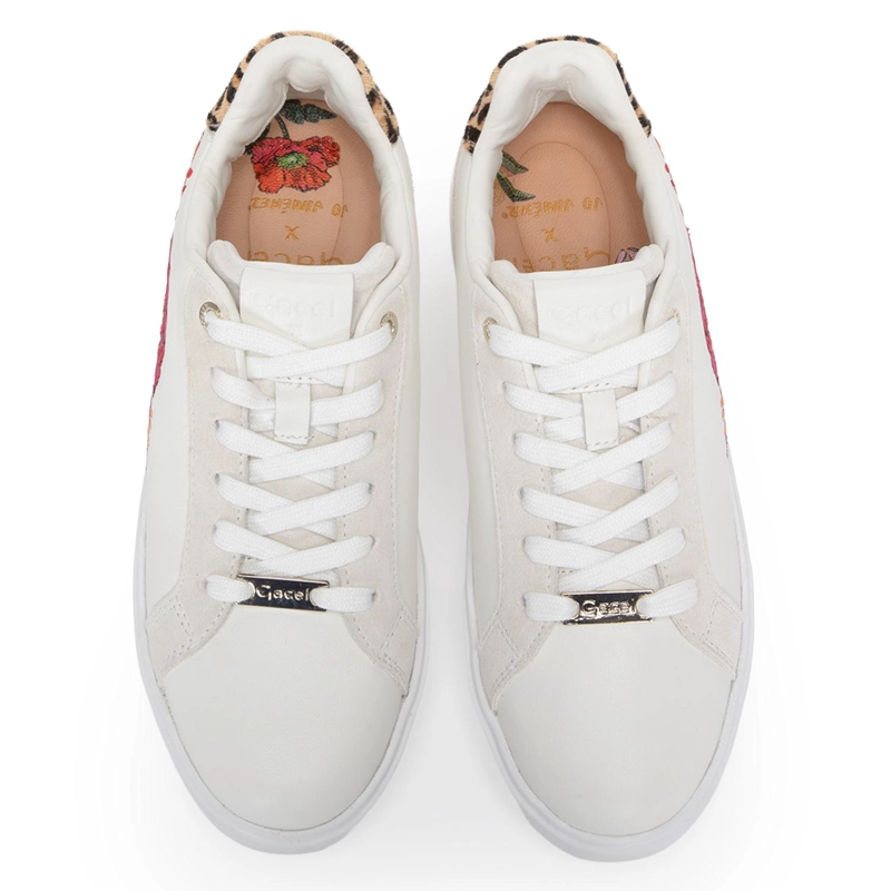 ZAPATILLA DE CUERO MUJER GACEL CRUDO ROSALIA - 4