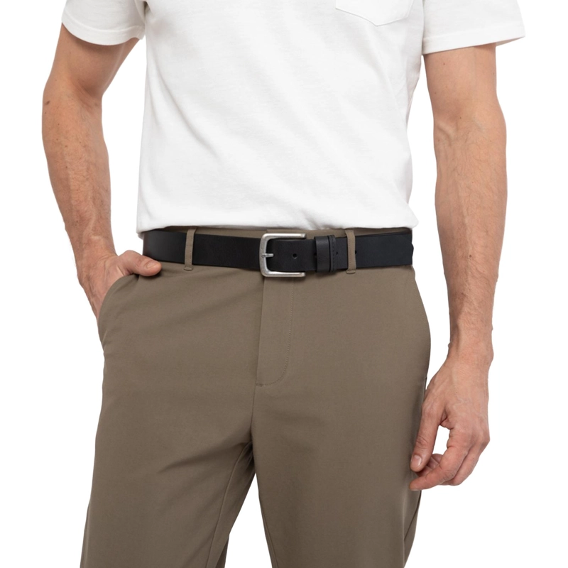 CINTURON DE CUERO HOMBRE GUANTE NEGRO CASUAL - 2