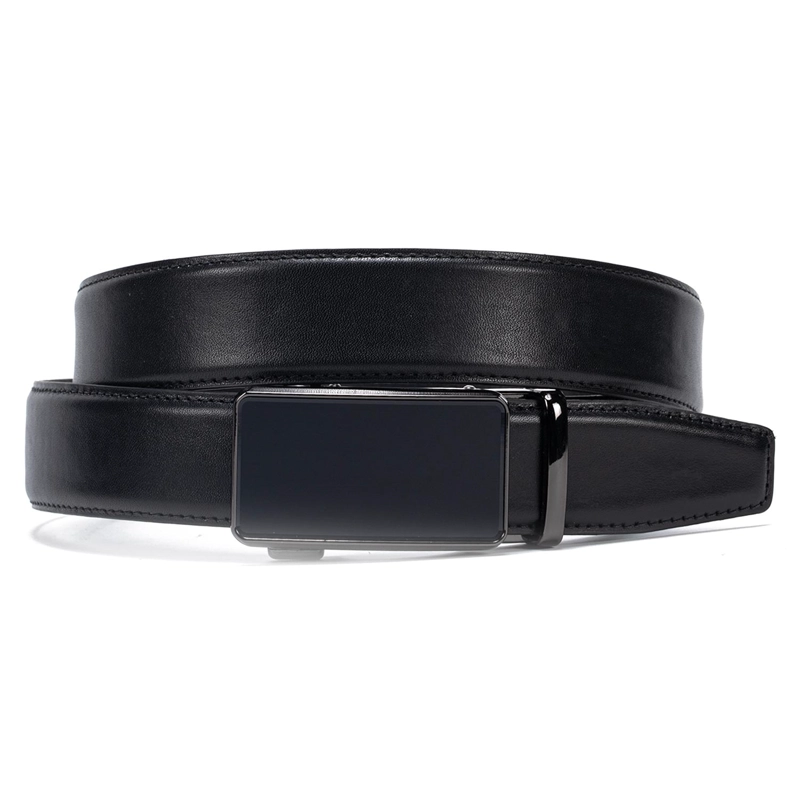 CINTURON DE CUERO HOMBRE GUANTE NEGRO FORMAL - 1