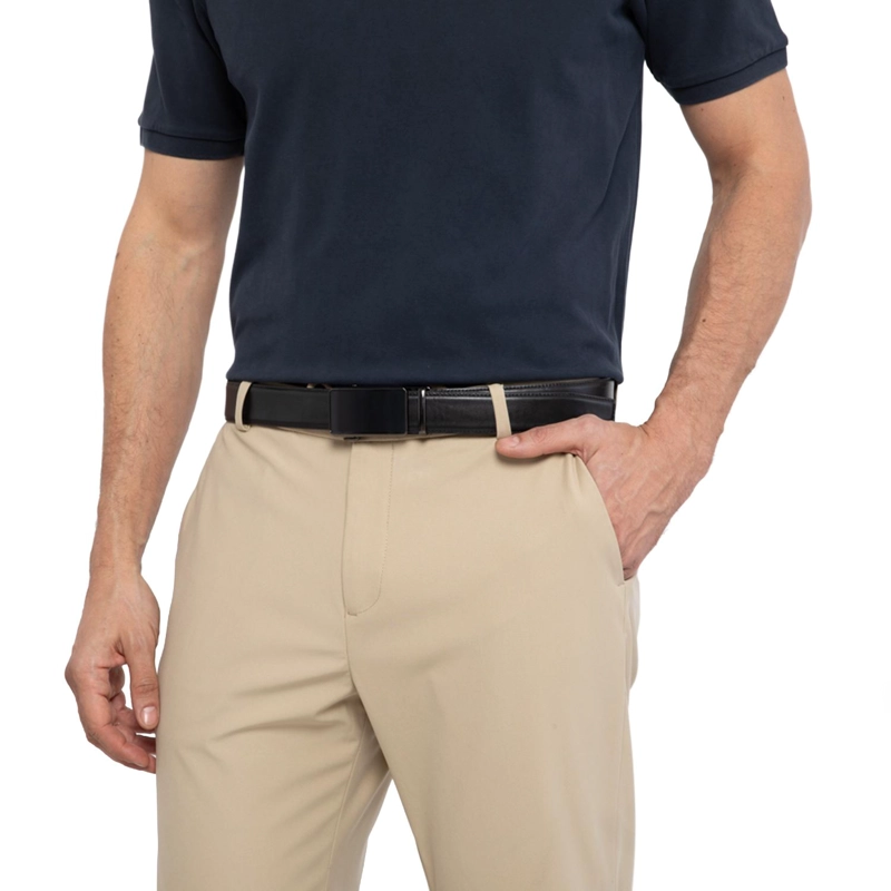 CINTURON DE CUERO HOMBRE GUANTE NEGRO FORMAL - 2