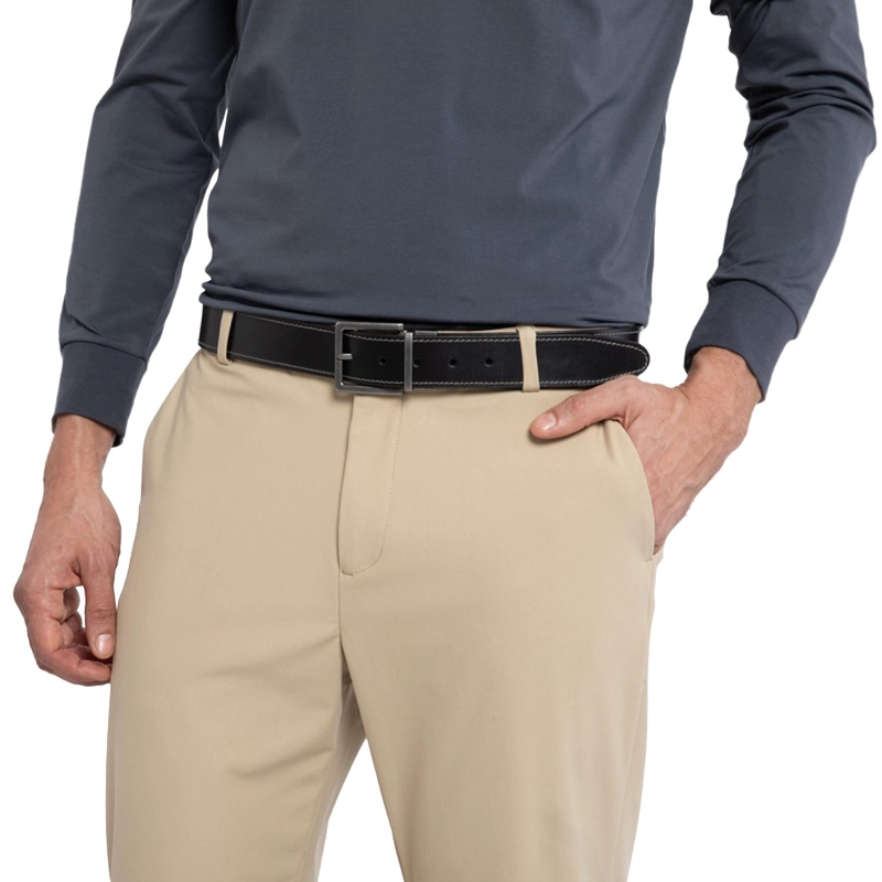 CINTURON DE CUERO HOMBRE GUANTE NEGRO REVERSIBLE INFORMAL - 2