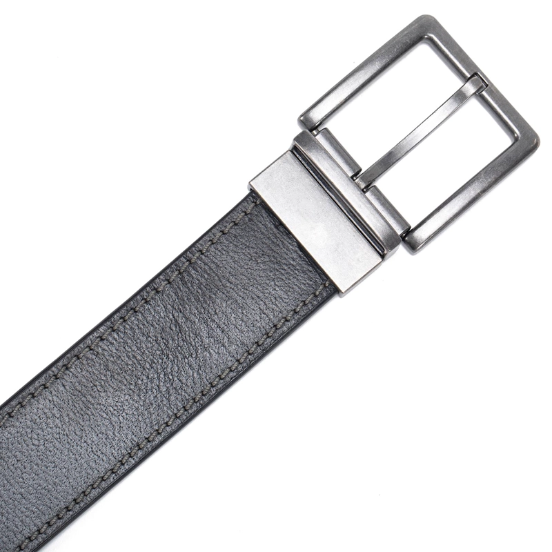 CINTURON DE CUERO HOMBRE GUANTE NEGRO REVERSIBLE INFORMAL - 4