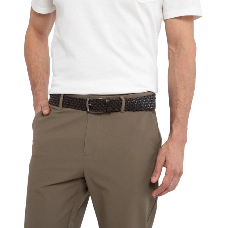 CINTURON DE CUERO HOMBRE GUANTE CHOCOLATE CASUAL - 2
