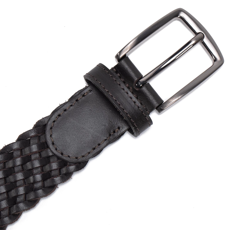 CINTURON DE CUERO HOMBRE GUANTE CHOCOLATE CASUAL - 4