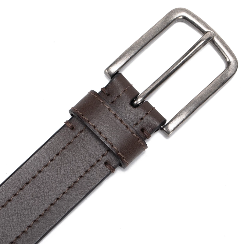 CINTURON DE CUERO HOMBRE GUANTE CHOCOLATE CASUAL - 4