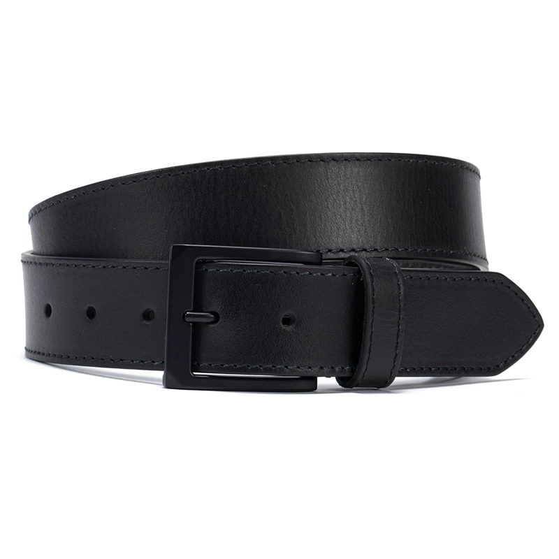 CINTURON DE CUERO HOMBRE GUANTE NEGRO CASUAL - 1
