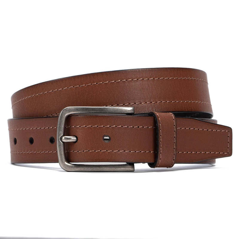 CINTURON DE CUERO HOMBRE GUANTE CAMEL CASUAL - 1