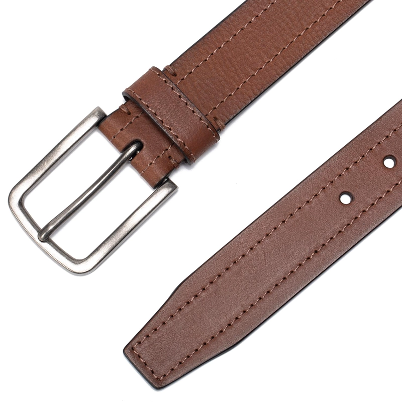 CINTURON DE CUERO HOMBRE GUANTE CAMEL CASUAL - 3