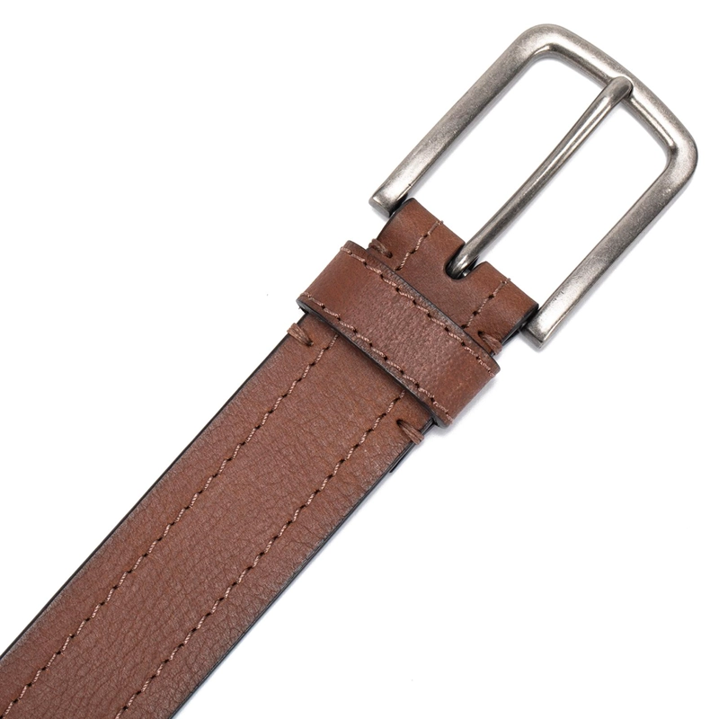 CINTURON DE CUERO HOMBRE GUANTE CAMEL CASUAL - 4