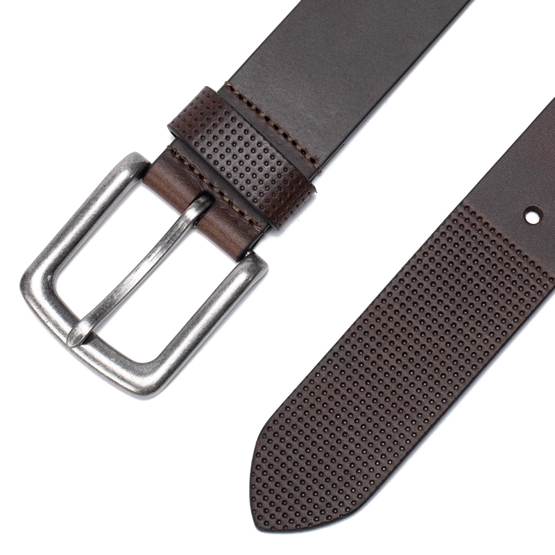 CINTURON DE CUERO HOMBRE GUANTE CHOCOLATE CASUAL - 3