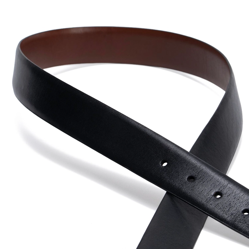 CINTURON DE CUERO HOMBRE GUANTE NEGRO REVERSIBLE FORMAL - 5