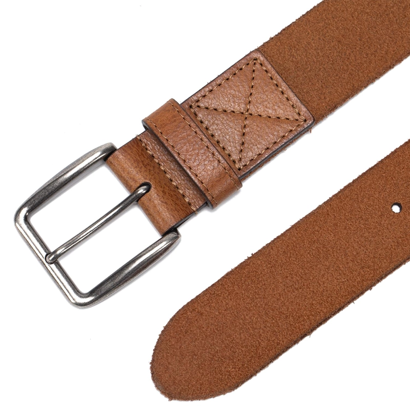 CINTURON DE CUERO HOMBRE GUANTE CAMEL CASUAL - 3