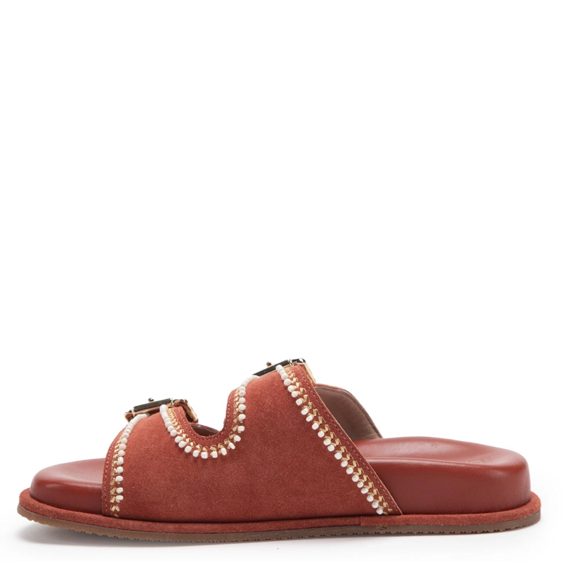 SANDALIA DE CUERO MUJER GACEL TERRACOTA BIRKY - 3