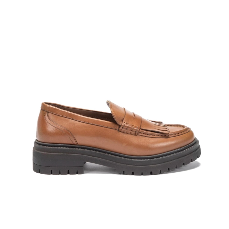 MOCASIN DE CUERO MUJER GACEL TOSTADO TIMOTHY - 1
