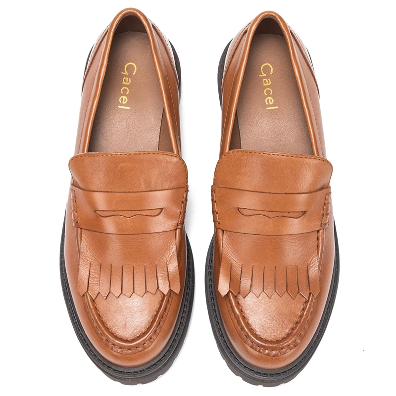 MOCASIN DE CUERO MUJER GACEL TOSTADO TIMOTHY - 3