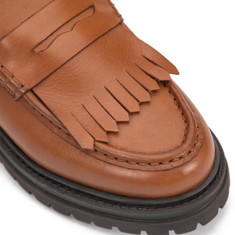 MOCASIN DE CUERO MUJER GACEL TOSTADO TIMOTHY - 5